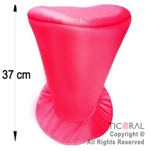 SOMBRERO GALERON JERSEY LISO ROSA FLUO x 1